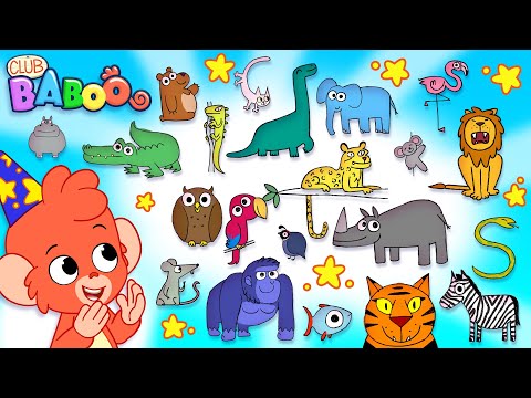 Club Baboo | The Animal Alphabet | Learn the ABC with Baboo's cartoon animals