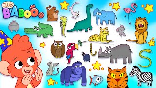 Club Baboo | The Animal Alphabet | Learn the ABC with Baboo's cartoon animals