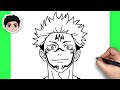 How to draw sukuna  jujutsu kaisen  easy step by step