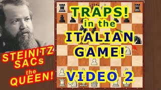 STEINITZ SACs the QUEEN! in the ITALIAN GAME! ♕ Opening Chess TRAPS and TRICKS for beginners! ♔ screenshot 5