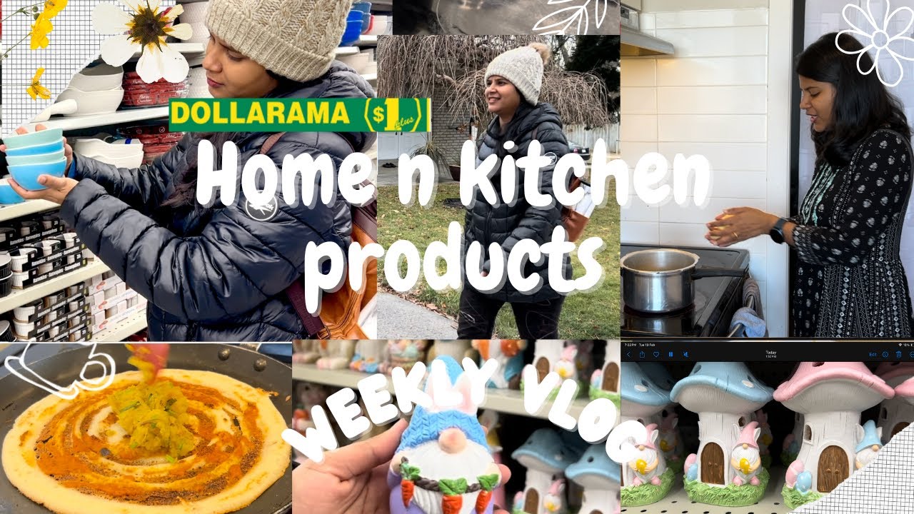 Weekly vlog4 Budget friendly Home and Kitchen decor ideas Dollarama