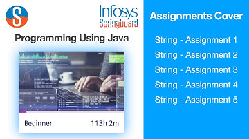 Infosys Springboard Lex Assignment Answers | String | Programming Using Java