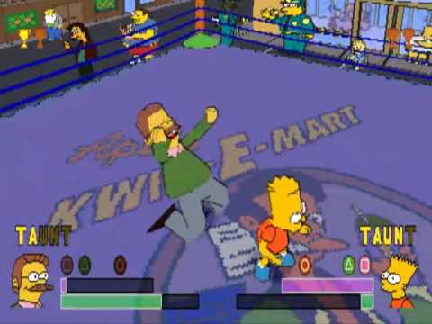 Simpsons Wrestling Ned Flanders