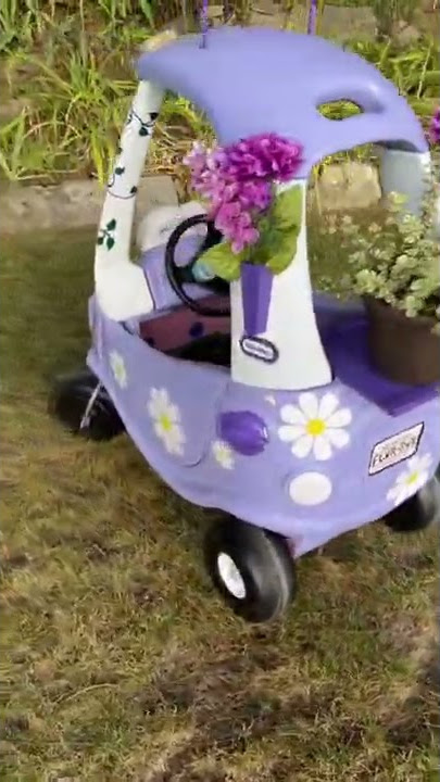 Little Tikes Cozy Coupe Car Makeover | Little Tikes Cozy Coupe Flower Shop