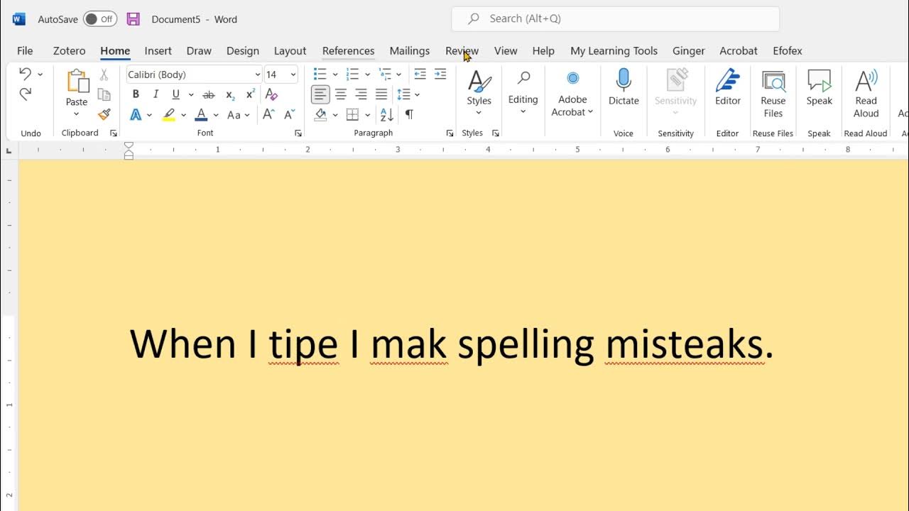 08 Spelling corrections in Word part B YouTube