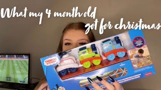 WHAT MY 4 MONTH OLD GOT FOR CHRISTMAS | TEEN MUM | beccabrxwn