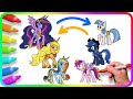 RECOLORING Ponies, COLOR SWAP - Coloring Pages MY LITTLE PONY. How to draw My Little Pony. Draw MLP