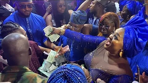 Eniola Badmus Sprays Kunle Afod At His 50th Birthday Party