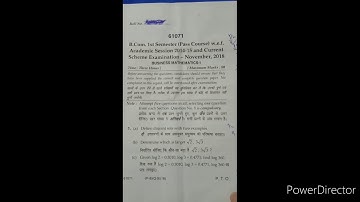 2018 business mathematics Question paper , b.com (1st sem),