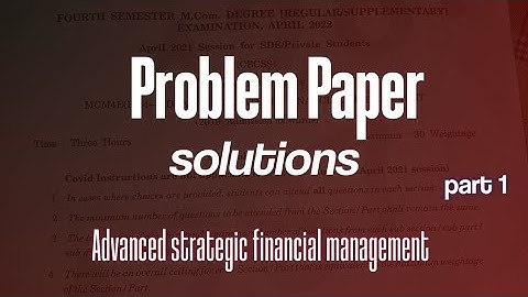 4th SEM M.com exam PYQ|Advanced strategic financial management|Dividend policy|Calicut university|