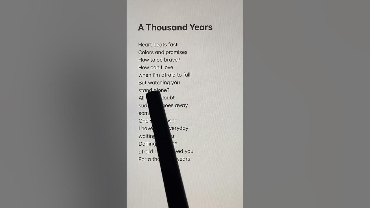 A Thousand Years - Christina Perri (Lyrics) in karaoke| Sujalkhadgi🖤