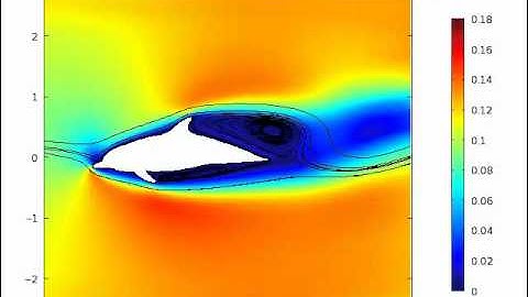 Comsol Finite Element Dolphin Simulation 0deg 0.1m/s