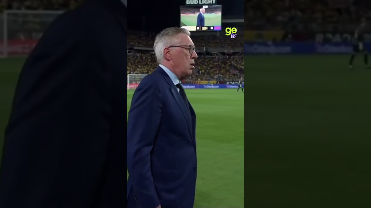 O ANCELOTTI QUEBRANDO A QUARTA PAREDE! | #shorts | ge tv