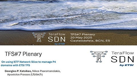 TFS#7 Plenary-On using IETF Network Slice to manage P4 domains with ETSI TFS by Georgios P. Katsikas