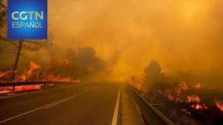 Unas 2.500 personas desplazadas y 1.500 hectáreas arrasadas en el incendio ocurrido en España