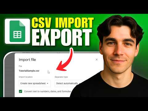 How To Import CSV To Google Sheets And Export Google Sheets To CSV (Tutorial 2026)