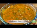 Salsa Roja con Cilantro y Cebolla | Fácil y Deliciosa