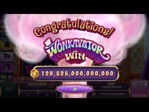 Wonka Slots Mobile - Quadruple Sized Jackpot Deluxe (max bet start-finish)