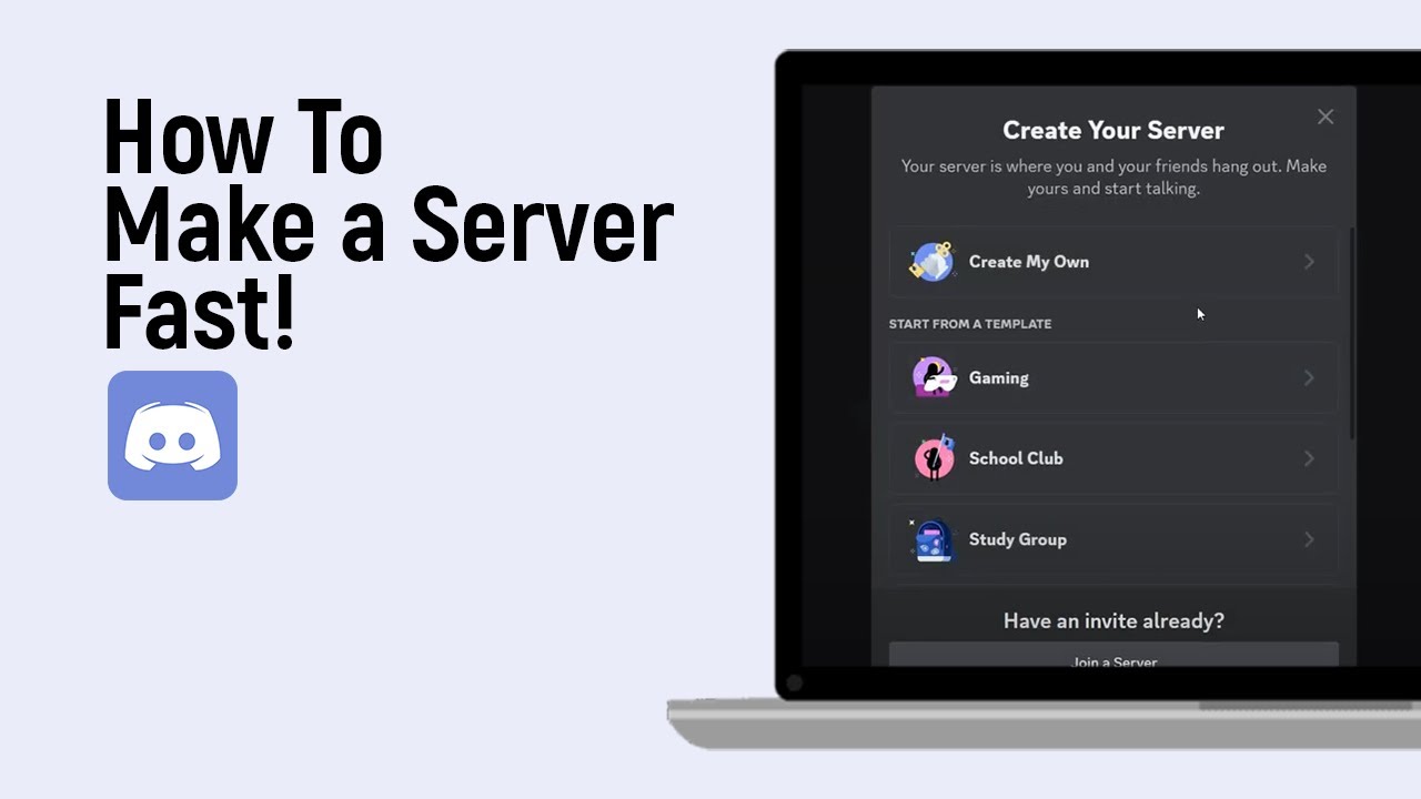 How To Make a Discord Server FAST [easy] - YouTube