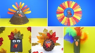 5 Easy Turkey Crafts for Kids | Thanksgiving Crafts for Kids