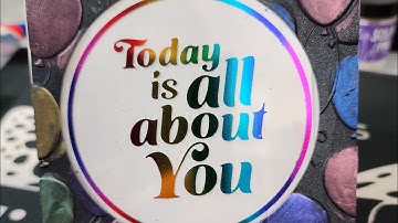 Giant party balloon glimmer from  Carissa Wiley for Spellbinders