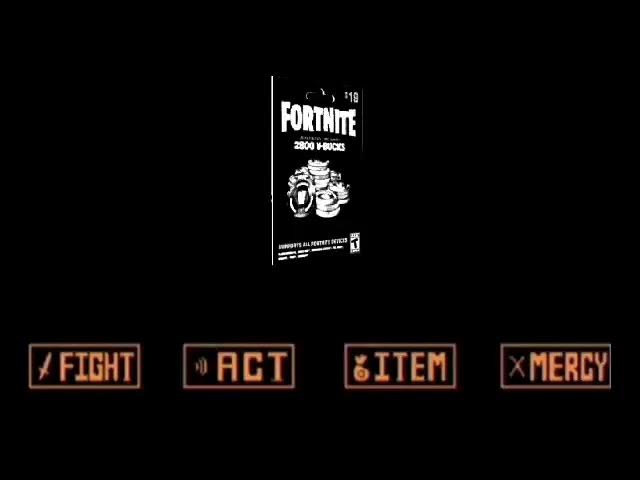 Nineteen dollar fortnite card undertale