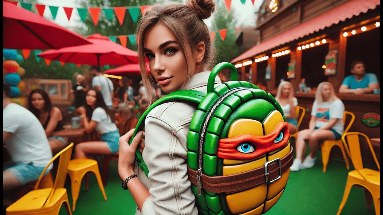 🐢Teenage Mutant Ninja Turtles Shell Backpack with Character Masks ...