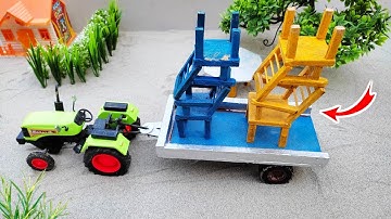 Diy tractor stuck in mud mini science project part 1 |mini chair| |@keepvilla |@Sahilips| |@rv hacks
