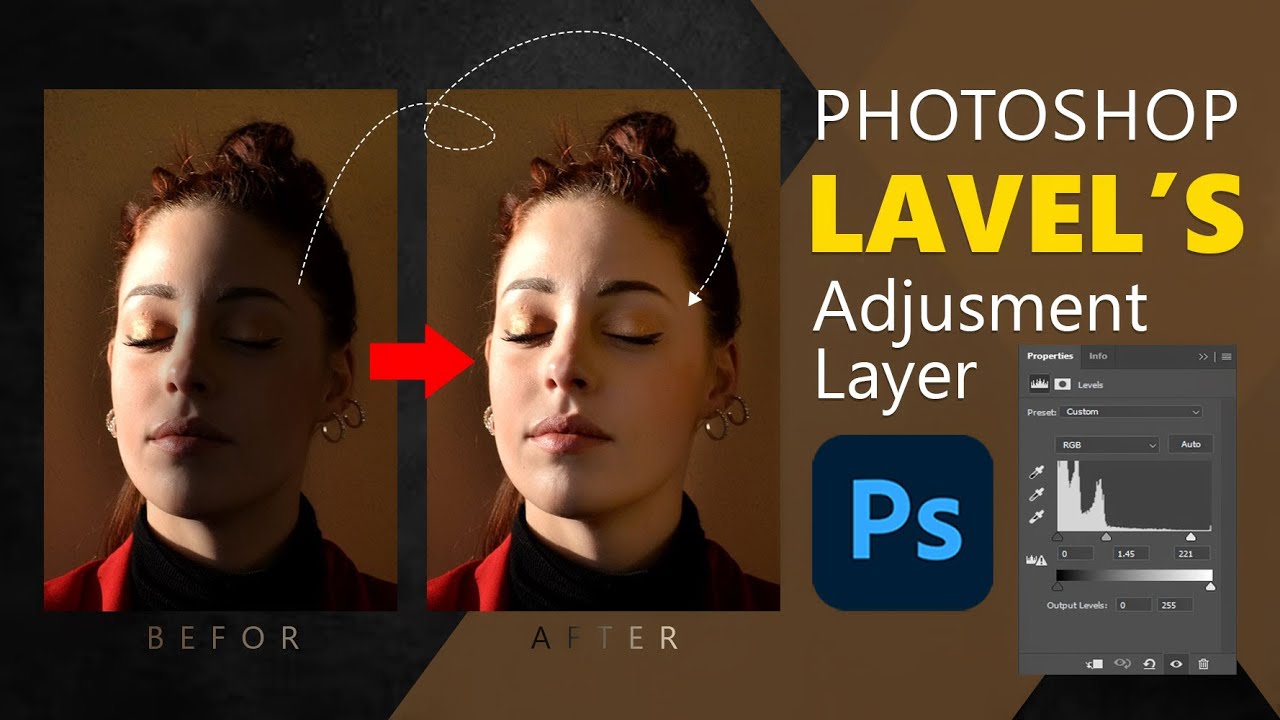 Adjustment layer in photoshop | photoshop levels tutorial | photoshop ...