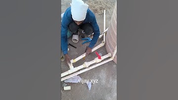 Great Plumbing Skills Of Cpvc Pipe Fitting Work In Bathroom #shortvideo #shorts #short