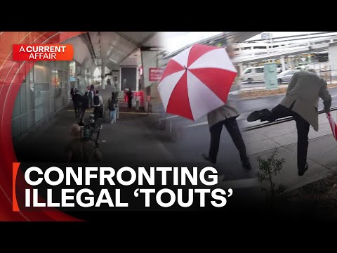 Confronting illegal airport drivers | A Current Affair