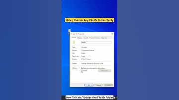 How to hide/unhide folder in Windows 10|विंडोज़ 10 मे फ़ोल्डर हाइड unhide कैसे करे?#hidefolder#short
