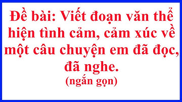 Viết đoạn văn thể hiện tình cảm, cảm xúc về một câu chuyện em đã đọc, đã nghe