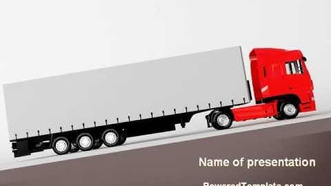 Truck Freight PowerPoint Template by PoweredTemplate.com