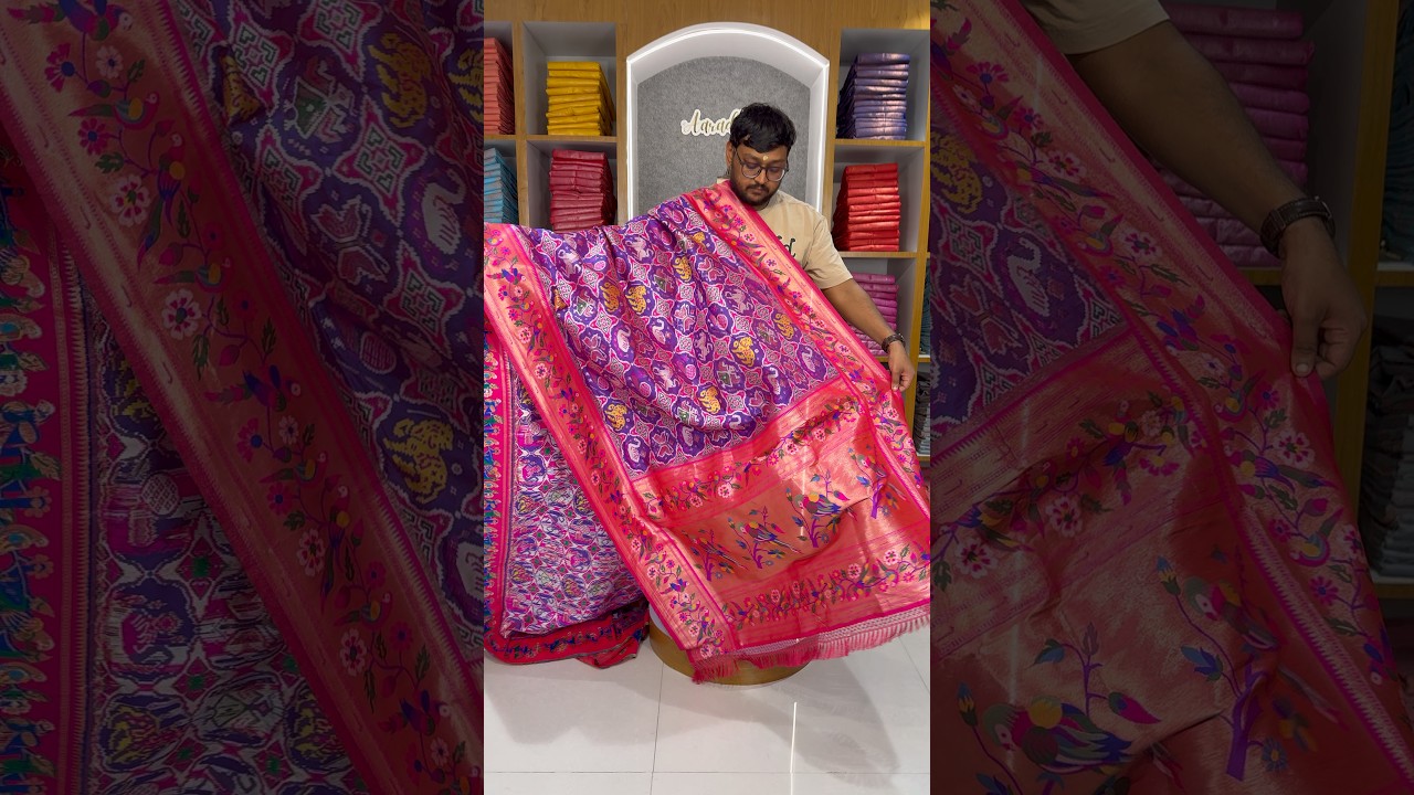Designer Paithani Patola Sparrow Saree in Banarasi Soft Silk