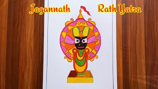 Jagannath, Balabhadra, And Subhadra Drawing \Jagannath Drawing \Jagannath Mandir Drawing \Rath Yatra