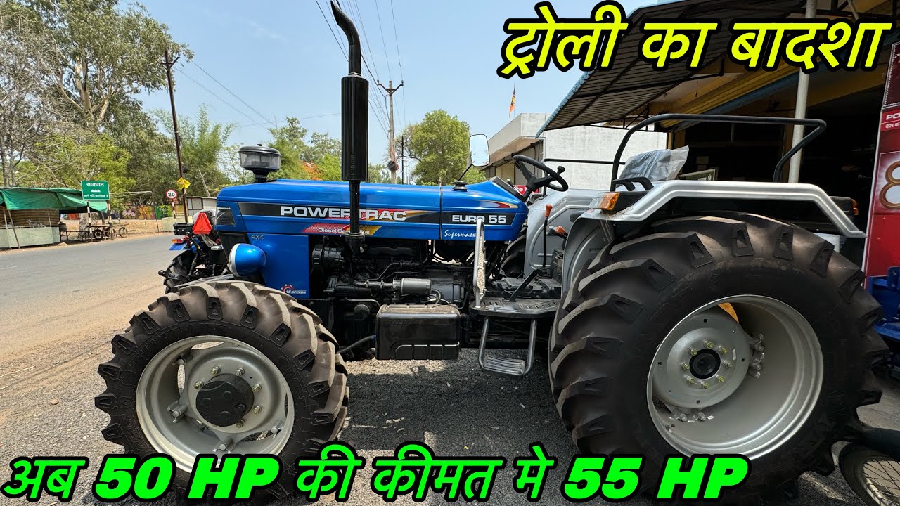 Heavy ट्रोली का राजा 😍 | Powertrac Euro 55 4wd Review And Specifications | Powertrac 55 Hp Tractor