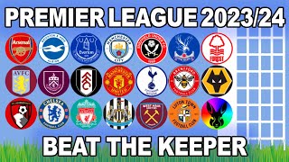 Beat The Keeper  Premier League 2023/24  Algodoo Marble Race