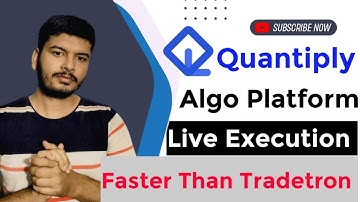 Quantiply Algo Platform Live Execution Demo