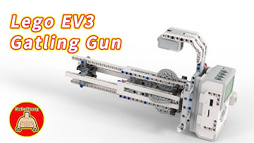 LEGO EV3 Gatling gun ( with tutorial ) (Lego ev3 45544+45560 series parts )
