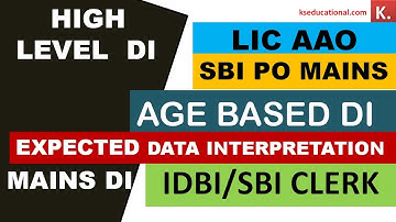 High Level Age Based Data Interpretation for SBI PO/Clerk | DI for LIC AAO/ IDBI 2019