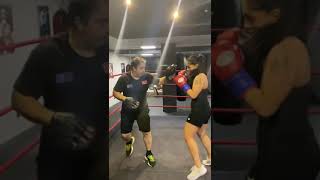 Celal Olucak Di̇lara Yücel Focus Padwork Boxing Training