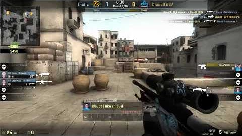 Cloud 9 Shroud vs Fnatic Unbelievable 4K Scout Round - ESL ESEA Pro League Grand Finals