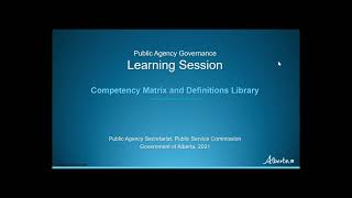 Competency Matrix and Definitions Library
