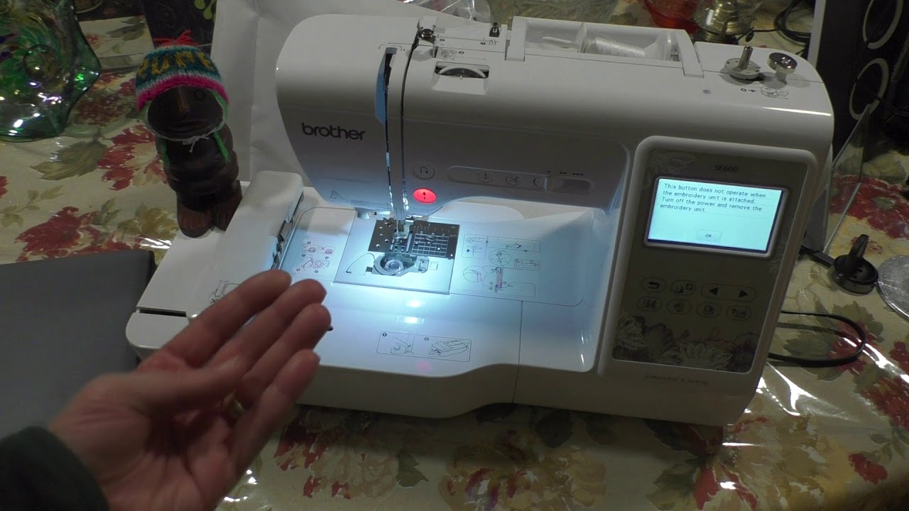 Can't get new Brother SE600 to show the start screen : r/Embroidery