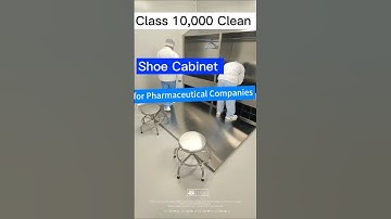 The installation and acceptance of a class 10,000 clean shoe cabinet .#laboratory #cleanroom