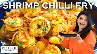 Easy HOMEMADE Shrimp Chilli Fry | Chilli Prawns