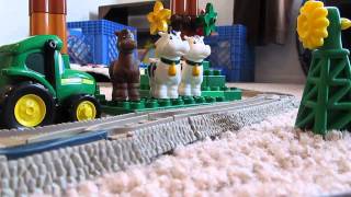 Thomas the train carries blocks past farm animals screenshot 4