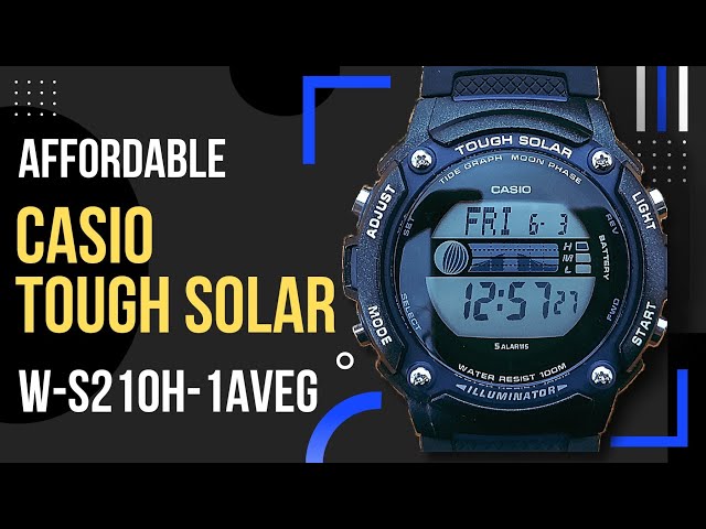 Affordable Casio Tough Solar | W-S210H-1AVEG - YouTube