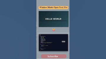 Mind-Blowing Window Blinds Text Animation ✨ (HTML + CSS + JS)